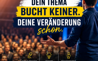 Klartext auf der Bühne: Warum deine Keynote Veränderung und nicht nur Thema verkaufen muss