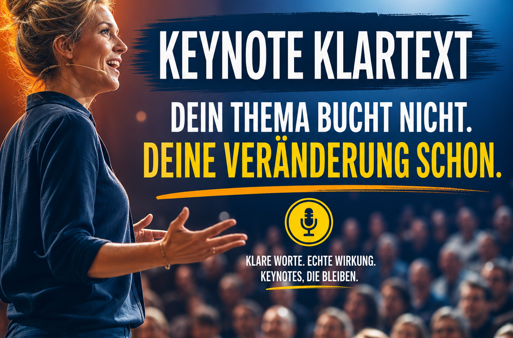 Veränderung statt Thema: Deine Keynote als klarer Gewinn für das Publikum