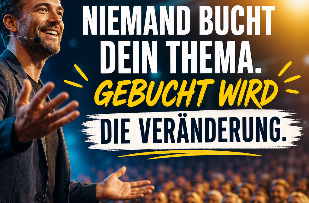 Verändere deine Keynote: Von Themen zu konkreten Ergebnissen, die überzeugen und gebucht werden.