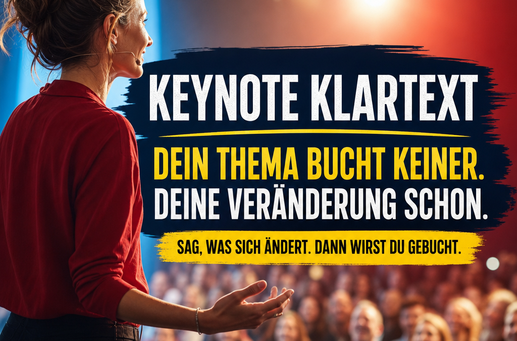 Transformation statt Thema: So wird deine Keynote gebucht