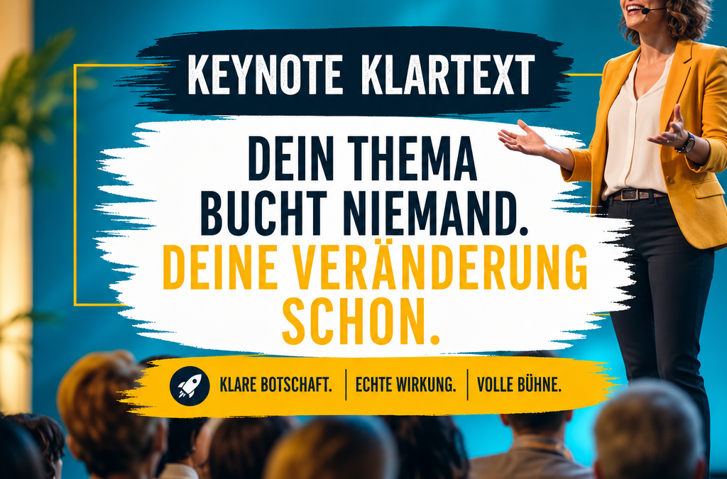 Veranstalter überzeugen: Von Themen zu Veränderungen in Keynotes wechseln